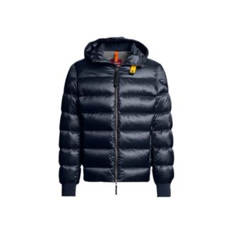 Parajumpers Slim donsjack met capuchon - Heren - Jassen - Blauw - Maat: M Nylon