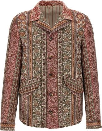 Etro Overshirt met all-over print - Heren - Zomerjassen - Veelkleurig - XL - Katoen - Jassen