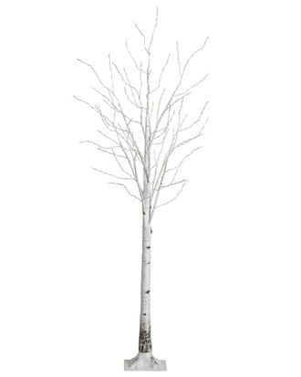 Nearly Natural 7Ft Pre-Lit Artificial White Birch Tree With 400 Warm White Led Lights