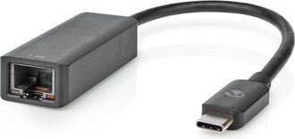 Nedis Tarjeta De Red Usb Usb 32 Generacion 1 25 Gbps Usb C Macho Rj45 Hembra 020m Redondo Niquelado Cobre Tenido Negro Caja