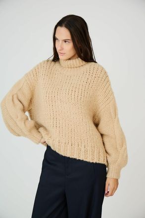 See U Soon Trui in grof tricot met rolkraag