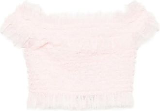 Needle & Thread Top Hattie con spalle scoperte - Rosa