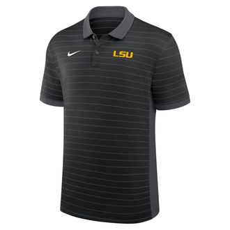 Nike LSU Sideline Victory Stripe Nike Mens Dri-FIT College Polo in Black | 03BG166NLSN-FR1