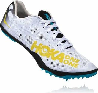 Hoka One One Womens Rocket Running Spikes Shoes In Black/cyan