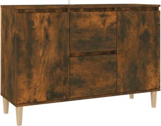 vidaXL Sideboard Smoked Oak 103.5x35x70 cm Engineered Wood Vidaxl