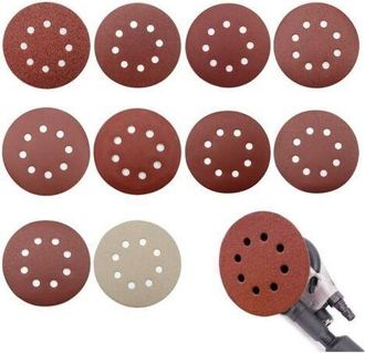 OEM 100 Discos De Lijado, Discos Abrasivos De 125 Mm, Grano 80/180/240/400/800/1000/1200/1500/2000/3000, Para Lijadoras Orbitales Aleatorias, Ideales Para