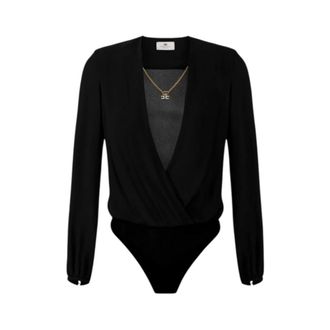 Elisabetta Franchi Body, female, Black, Size: XL Body Shirt