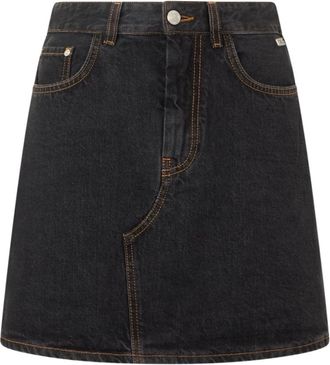 GCDS Chocker Denim Rok - Dames - Spijkerrokken - Zwart - W27 - Denim - Rokken