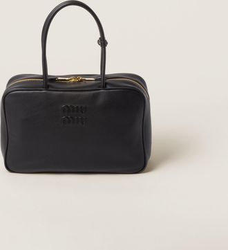 Miu Miu Beau Leather Bag, Woman, Black