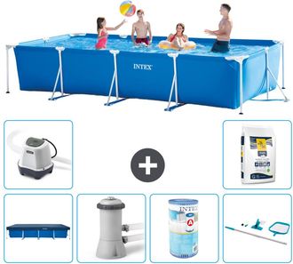 Intex Piscina Con Estructura Rectangular - 450x220x84 Cm - 7-piezas S30267