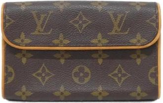 Louis Vuitton Pre-owned Canvas Belt Bag - Dames - Vintage Heuptassen - Bruin - ONE Size - Leer - Vintage