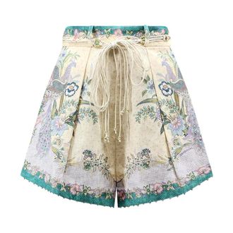 Zimmermann Indra Tuck Short - female - Zimmermann - Short Shorts - Multicolor - XS - Shorts