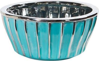 Nearly Natural 7.25-in Teal Vase with Silver Burnishing in Blue at Nordstrom