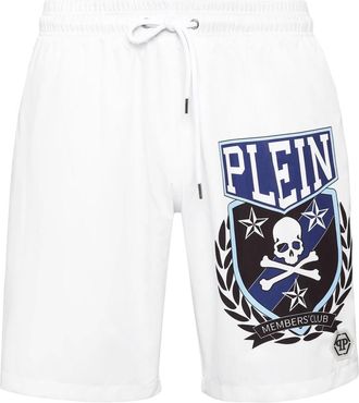 Philipp Plein Badmode, Heren, Wit, 4Xl, Polyester, Skull & Bones Zwembroek