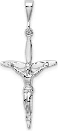 Diamond2Deal 14k White Gold Passion Crucifix Pendant