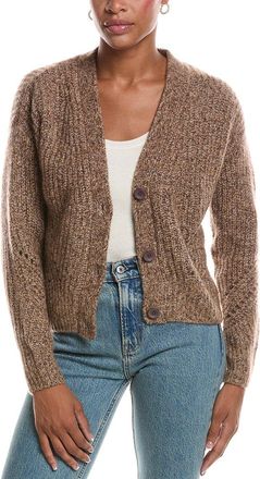 Autumn Cashmere Shaker V-Neck Cashmere & Silk-Blend Cardigan