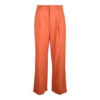 Weili Zheng Dames, Broeken, Oranje, Maat: S Wol