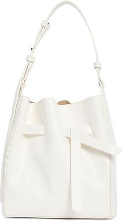BCBGeneration Knotted Faux Leather Bucket Bag in Powder at Nordstrom Rack