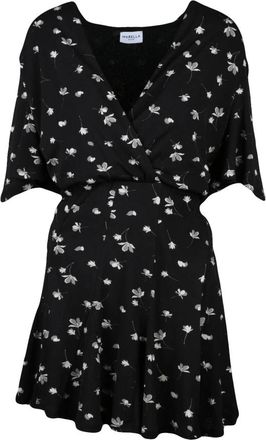 Marella Korte jurk van stretchstof - Dames - Wikkelkleedje - Zwart - S - Polyester - Kleedjes