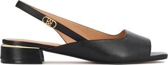 Kazar Savela Sandalen - Dames - Sandalen met hakken - Zwart - 39 EU - Leer - Schoenen