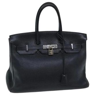 Herm&egrave;s Pre-owned Handtas - Dames - Pre-owned - Zwart - Maat: ONE Size Leer