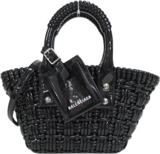 Balenciaga Pre-owned Mini Bags, female, Black, Size: ONE SIZE Pre-owned Bistro Patent Leather Handbag