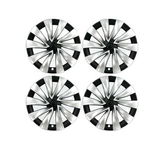 OEM Tapas Centrales Para Ruedas, Pl&aacute;stico Resistente, Compatibles Con Ruedas De 20 Pulgadas Del Tesla Model Y, Color Negro Turbine Silver, Tesla-a, New Mo