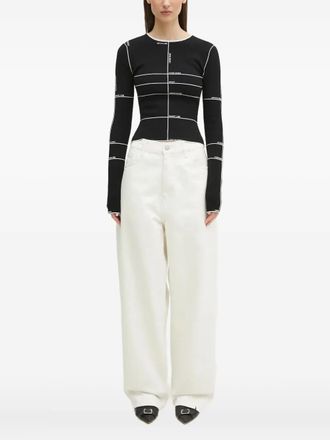 VETEMENTS intarsia-knit top - Black