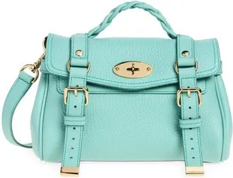 Mulberry Mini Alexa Leather Satchel in Marina Blue at Nordstrom