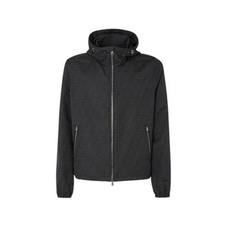 Fendi Black FF Zucca Jacquard Nylon Blouson