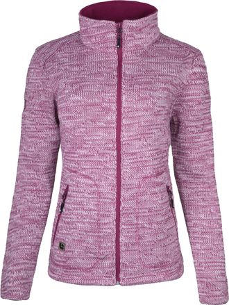 Deproc Strickfleecejacke DEPROC ACTIVE WILLMORE MELANGE WOMEN, Damen, Gr. 48 (XL), pink, 90% Polyester; 10% Wolle, tailliert, gerader Abschluss, Jacken Stric