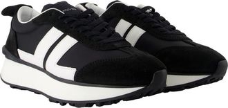 Lanvin Womens Bumpr Sneakers Black Calfskin