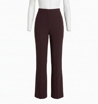 Spanx Womens Dressy Micro Flare Legging Pants In Truffle Brown