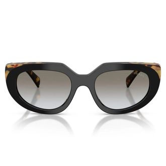 Prada Sunglasses Prd02 S 0 Cd80 L Black Tortoise/Smoky Grey Women