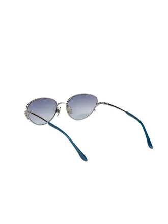 Ana Hickmann AH3354 Gradient Lens Metal Sunglasses - Silver
