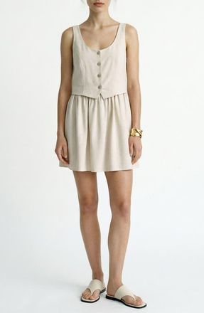 Vero Moda Sisse Sleeveless Dress in Oatmeal Detail Melange at Nordstrom, Size X-Small