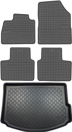 OEM Renault Scenic Iv Monovolumen Desde Diciembre De 2016. Juego De Alfombrillas De Goma Para Coche + Alfombrilla Para Maletero