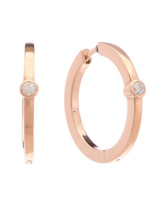 Meshmerise 18K Over Silver 0.12 Ct. Tw. Diamond Hoops