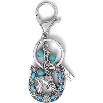 Jessica Simpson Turquoise Horseshoe Keychain in Silver/turquoise at Nordstrom