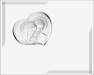 OEM Cuadro Moderno Plateado De La Sagrada Familia Sobre Tabla Blanca 25x20 Tama&ntilde;o: 25x20cm Sku: Vl877bi