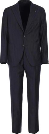 Tagliatore Abito 1254 - Heren - Business pakken - Blauw - M - Leer - Kostuums