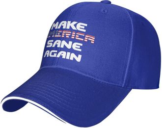 Generic Sandwich Hats Make America Sane Again USA Patriotic Political Sport Hat Comfortable Baseball Hat Adjustable Dad Hat for Climbing Sport Walking