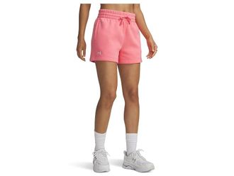 Under Armour Rival Fleece Shorts Womens Shorts Bittersweet Pink/White : LG (US 12-14) R, Cotton/Polyester