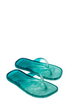 Melissa Ombr&eacute; Flip Flop in Green/Blue at Nordstrom, Size 10