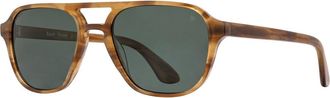 American Optical Racer 55mm Aviator Nylon Polarized in Honey - Gnn-P at Nordstrom