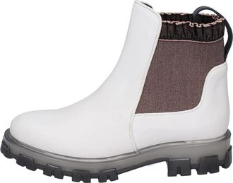 Stokton Chelsea Boots, female, White, Size: 7 US Leather Ankle Boots for Women