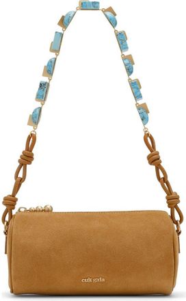 Cult Gaia Zozina Suede Shoulder Bag in Toasted Caramel at Nordstrom