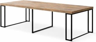 Concept Usine Mesa extensible para 10-12 personas con efecto madera 300 cm