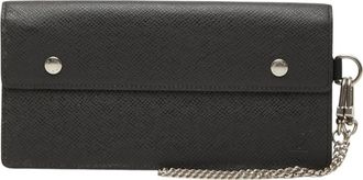 Louis Vuitton Ardoise Black Pvc Leather Long Wallet (Bi-Fold) (Pre-Owned)