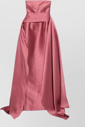 Solace London satin strapless maxi gown